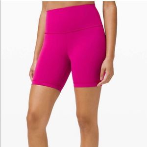 Lululemon Wunder under ripened raspberry bike shorts 8”